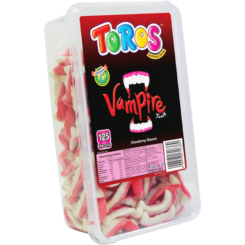 Toros Gummy Jelly Vampire Teeth Strawberry Flavour